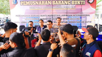 Komitmen Berantas Narkoba, Polda Riau Musnahkan Barang Bukti dari 7 Kasus Besar