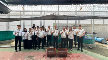 Panen Raya Lele 250 Kg, Lapas Kelas I Medan Optimalkan Program Ketahanan Pangan dan Pembinaan Kemandirian